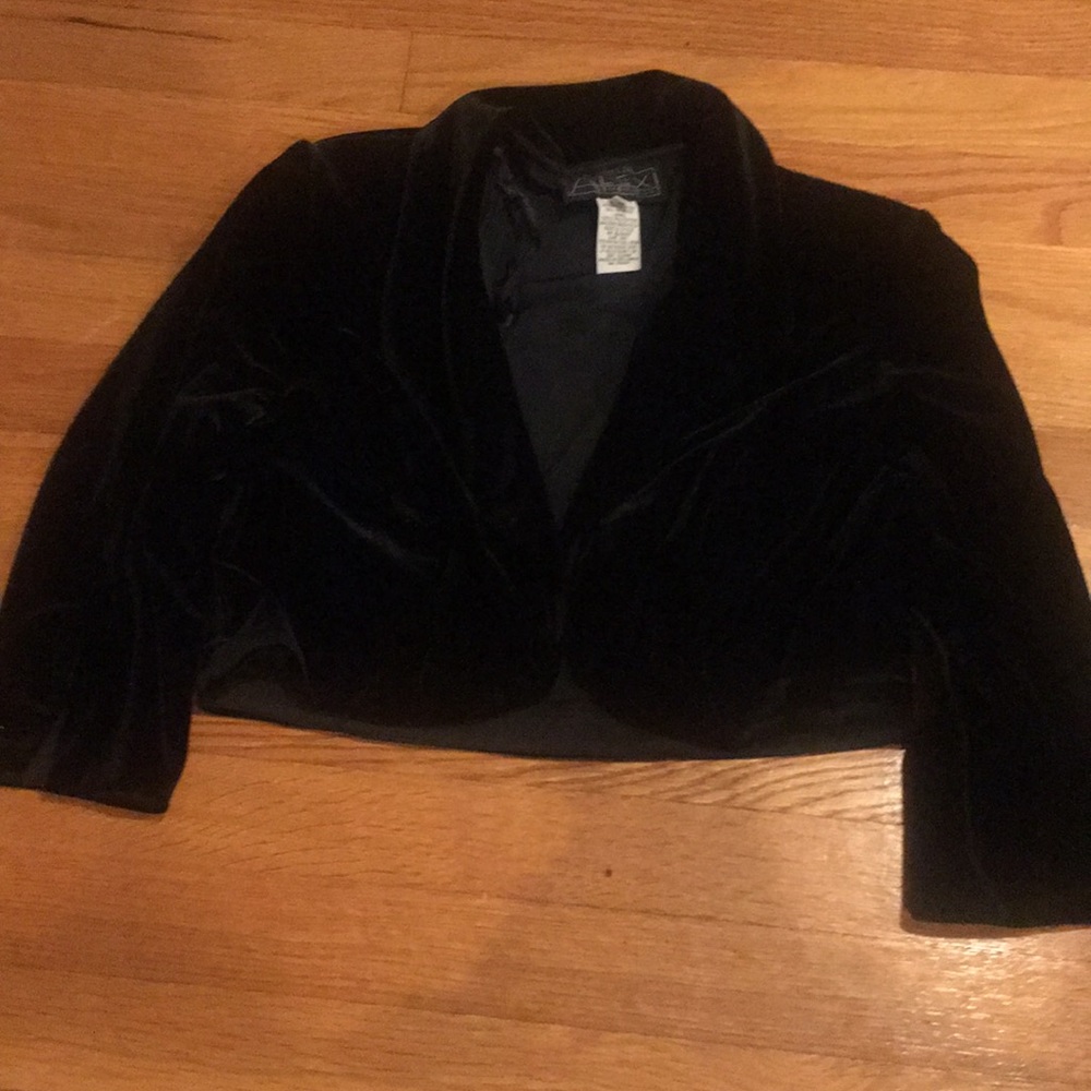 Petite velvet mini jacket